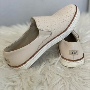 Ugg Australia Keile Perf Freshwater Pearl Cream Beige Tan Slip on Shoes